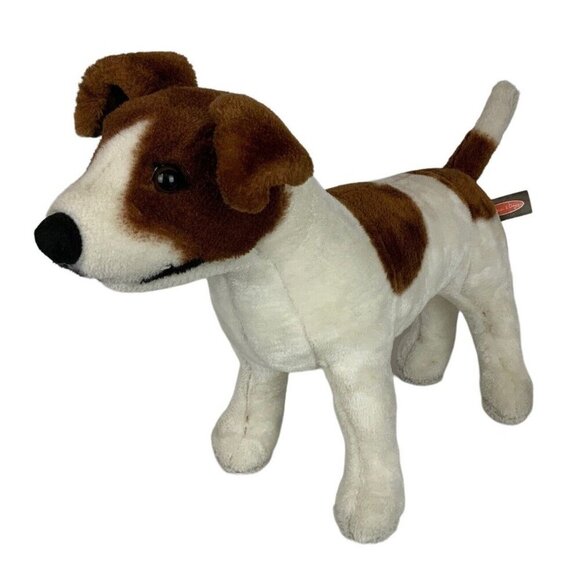 Melissa & Doug Plush Jack Russell Terrier Dog 15 inch Standing Stuffed Animal - Picture 1 of 7